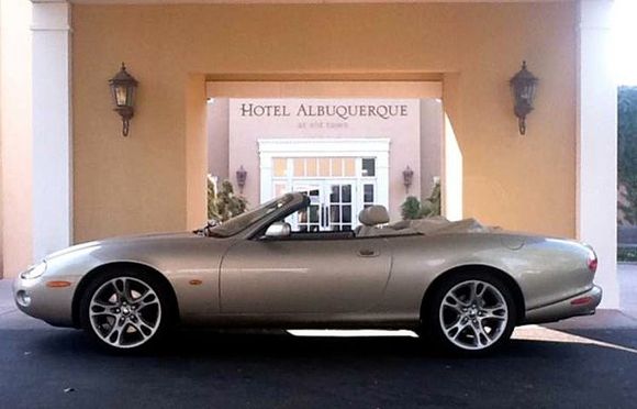 At the Hotel Albuquerque. Nancy thinks they should use this picture in their advertising.