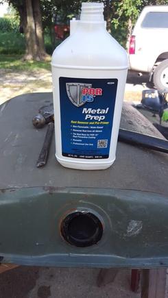 Prep bottle, hammer and chisel to open/close the sending unit opening.  That's the best/only way to see inside. Saw horses make the rocking job easier.