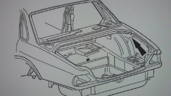 Inside rear wheel arch oil point? 