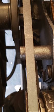 Spindle under A/C fan belt