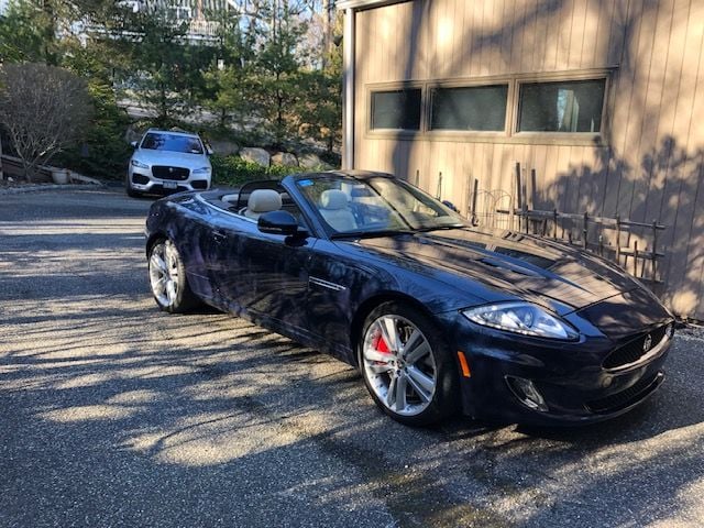 2013 Jaguar XKR - 2013 XKR Convertible, Indigo Blue/Blue top over Ivory/Charcoal - Used - VIN SAJWA4EC9DMB51603 - 28,250 Miles - 8 cyl - 2WD - Automatic - Convertible - Blue - Centerport, NY 11721, United States