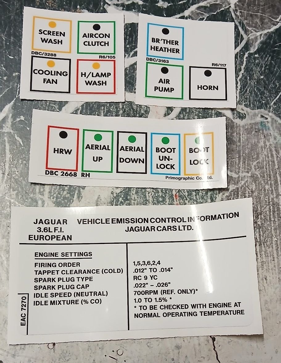 Time to start mixing things up a little,whilst all of these have been reproductions of what I had before painting under the bonnet. I decided to insert the Jaguar logo in the corner of the Ford stickers, that should confuse a few people at least.