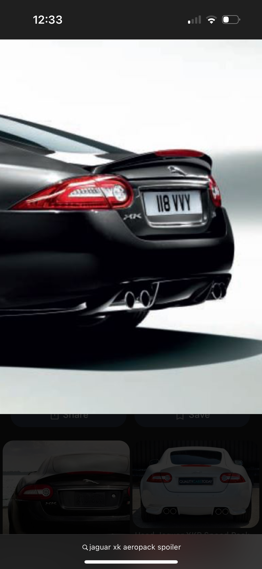 Exterior Body Parts - jaguar xk rear speed pack wing - Used - Somers, CT 6071, United States