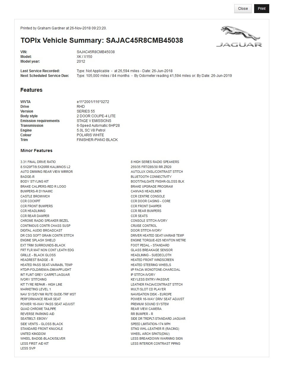 build sheet by vin number