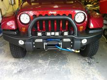 AEV Front Bumper, Led Lights 2 spot white, two Flood Amber