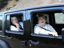 My Aunties from Tennessee. Tooling around Stevens pass. What smiles a Jeep brings to people