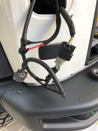 Step:5 Rugged Ridge Harness male adapter connected to the jeep fog light harness that way i can disconnect trailer harness in a