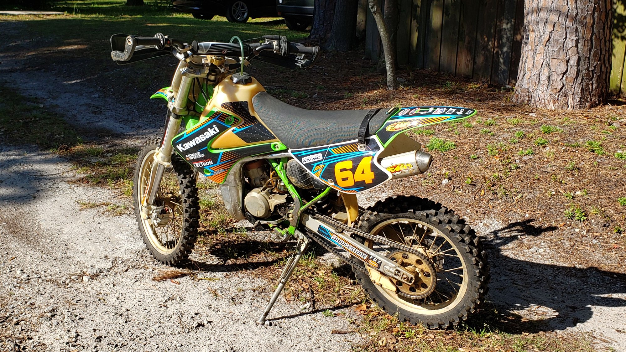 Modified KX 100 woods bike with all parts to setup for a growing