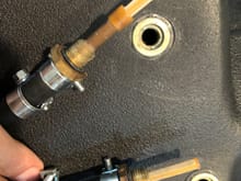 Are the plastic tips necessary. These lines will not fit all the way in the IMS tank. They bottom out before the threads reach the imbedded nuts in the under side of the tank.