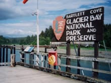 Glacier Bay sign.