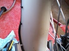 Zip tying speedo cable to fork guard