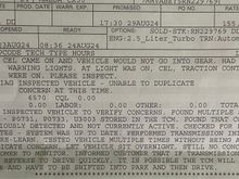 Here is the comments from the dealer 