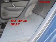 No Back Seat. Carpeted wood bolted where seat goes with 90 degree large brackets.