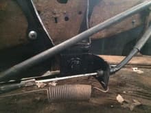 97 B2300 parking brake cable support fab