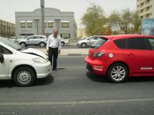 compare the damage of the two cars, mazda3 vs Honda city...