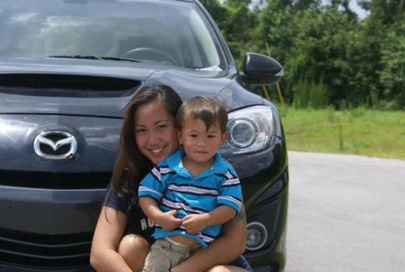 Me my son and my car