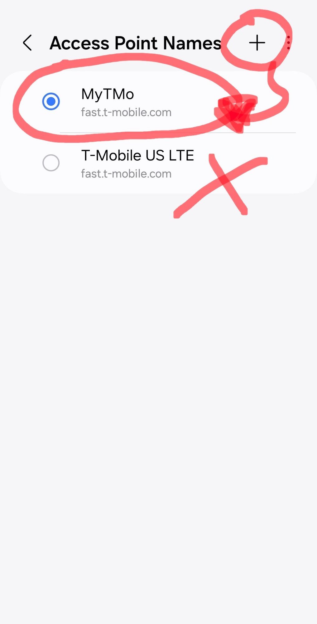 Add a new APN connection 
