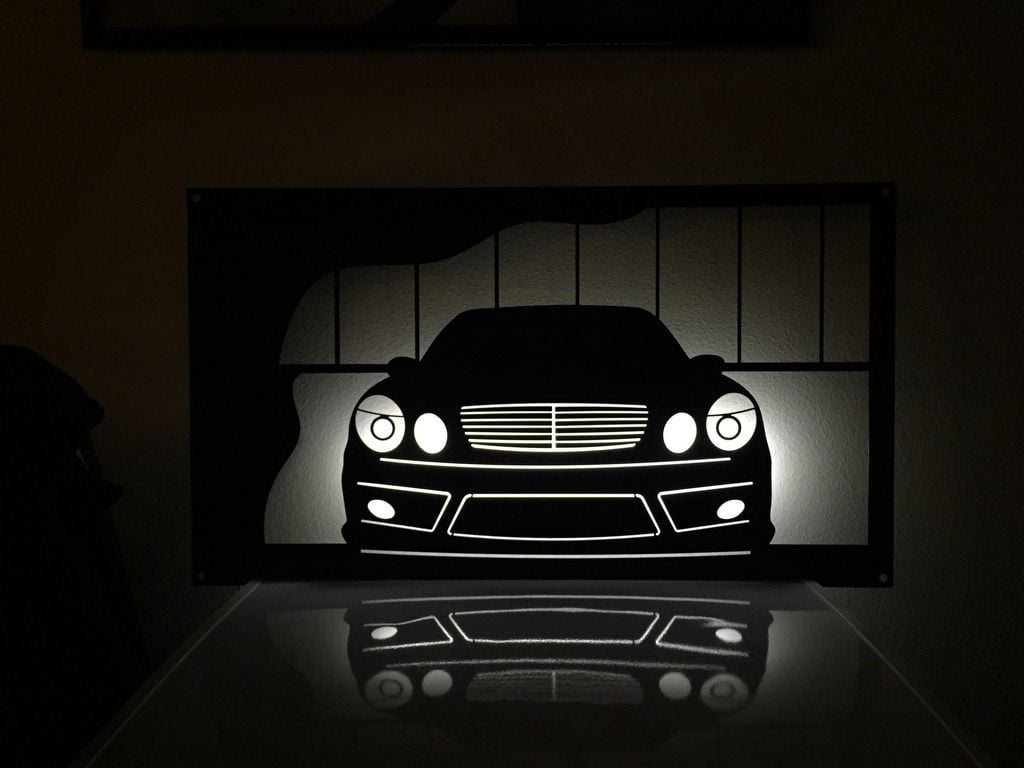 Exterior Body Parts - W211 Backlit Metal Wall Sign/Poster - New - All Years Mercedes-Benz All Models - Ames, IA 50014, United States