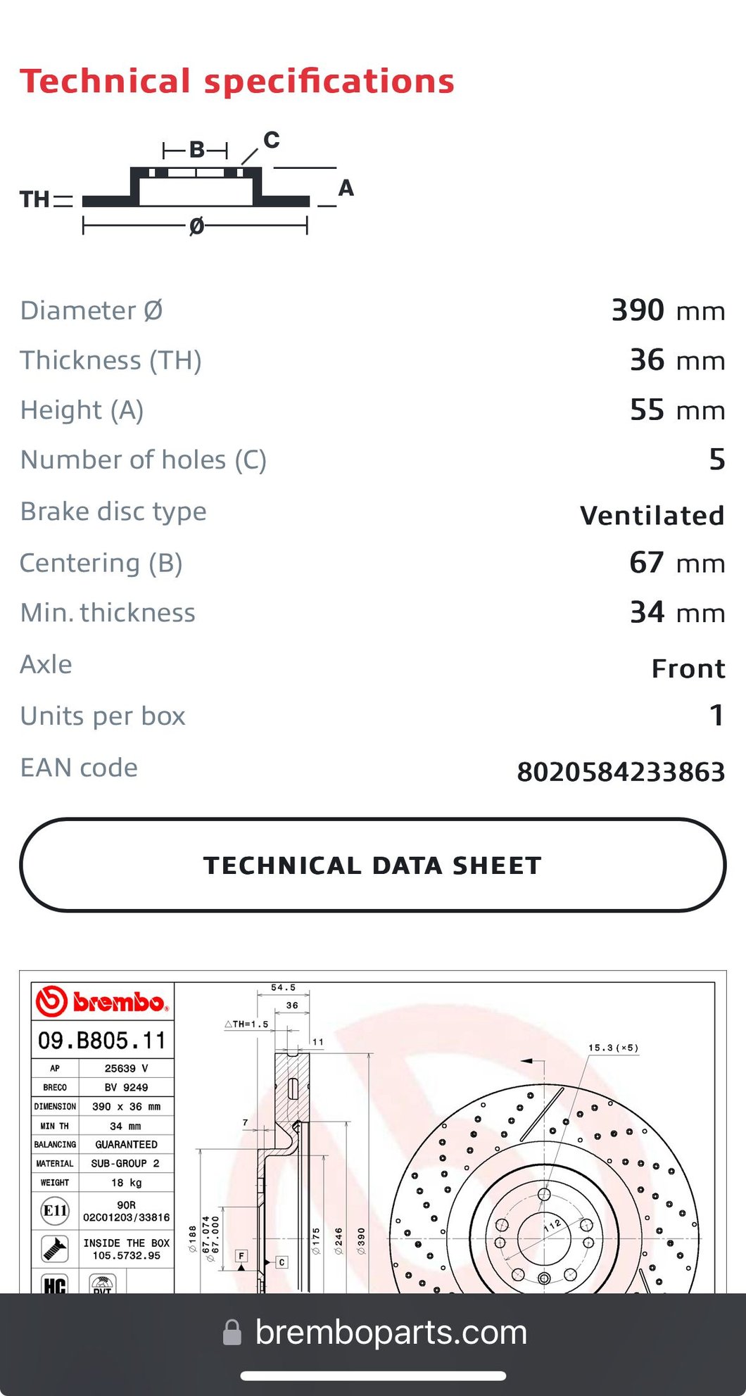 Brakes - Brembo Front Rotors X166 GLS63 AMG - New - 2019 Mercedes-Benz GLS63 AMG - Ottawa, ON K2J0X6, Canada