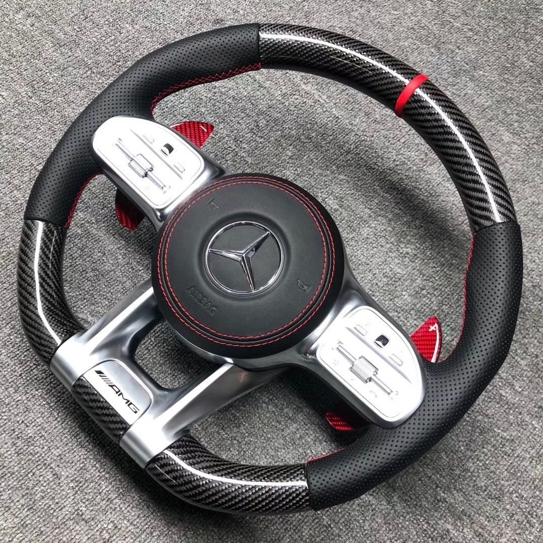 Steering/Suspension - Mercedes Benz AMG Carbon Black Leather Red Line Steering Wheel - New - 2012 to 2020 Mercedes-Benz All Models - Kowloon, Hong Kong