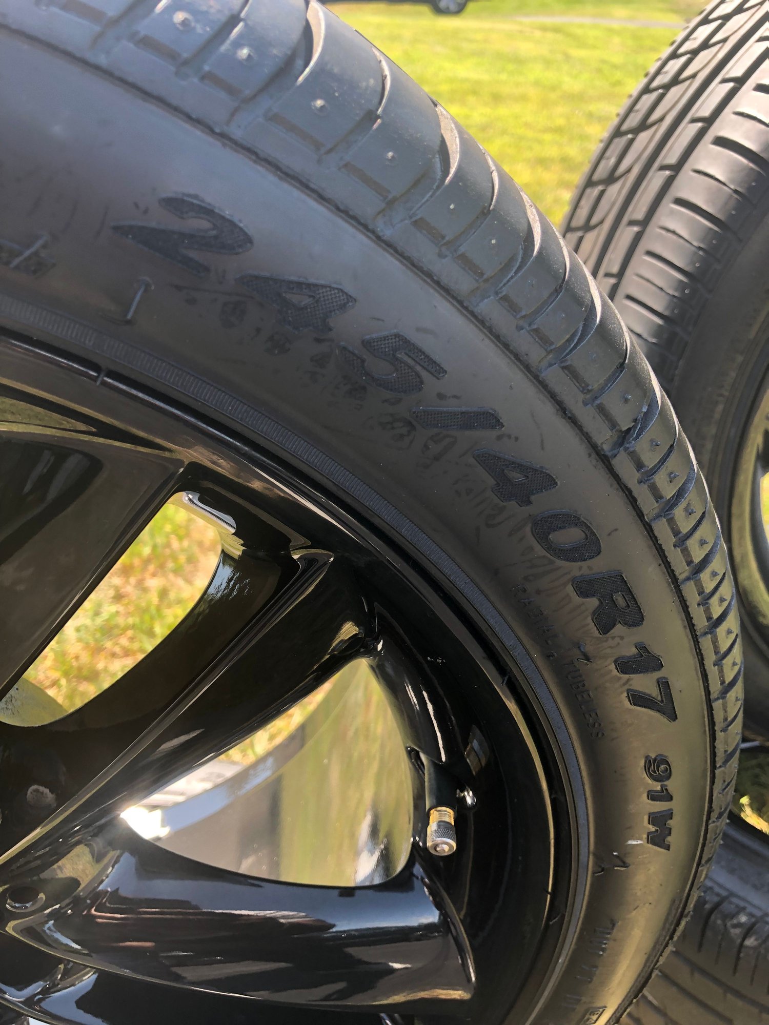 OEM 17" Glossy Black wheels and tires Forums