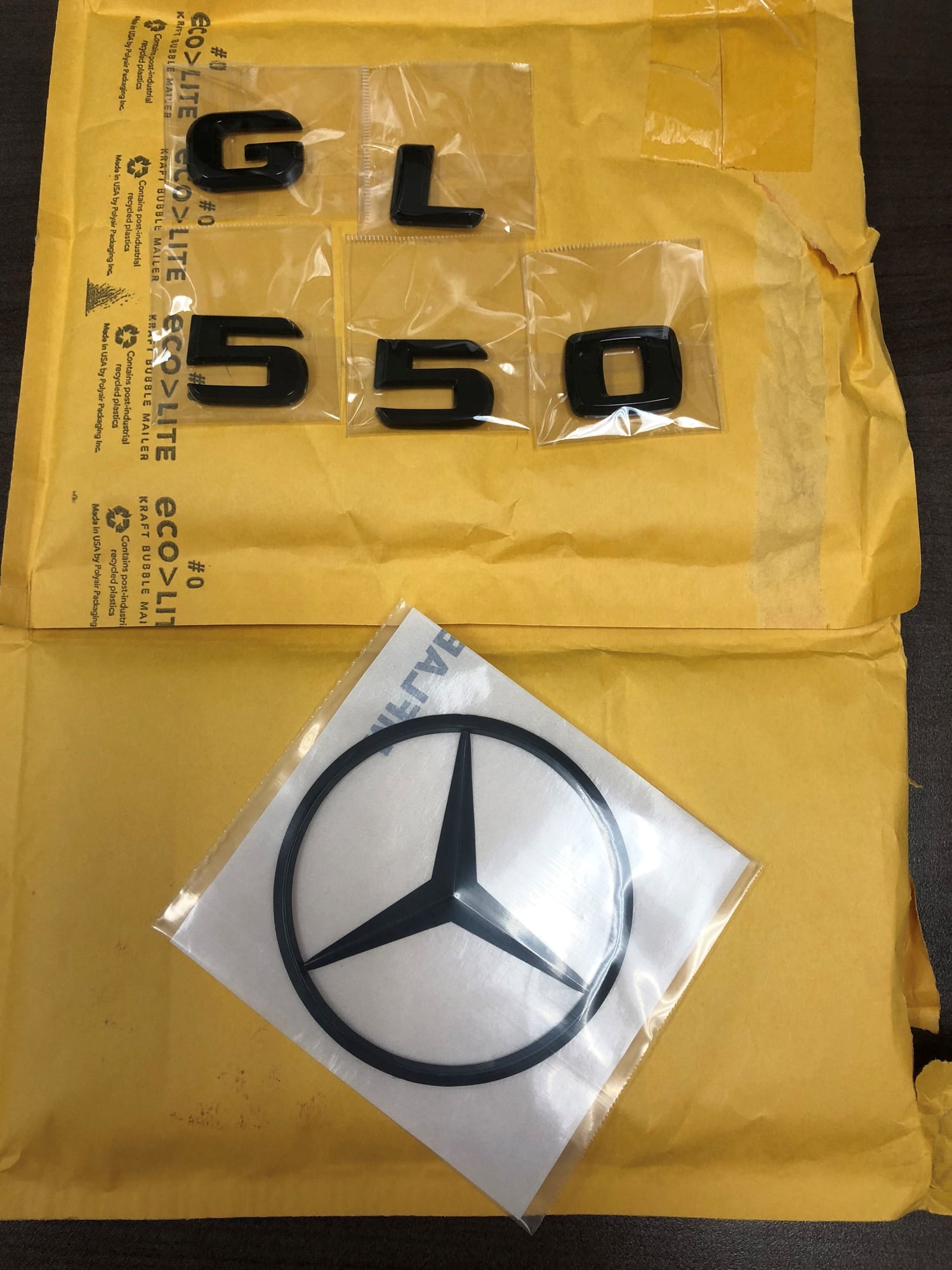 Exterior Body Parts - FS Gloss Black GL 550 Badge and Trunk Star - New - 2013 to 2015 Mercedes-Benz GL550 - Riverside, CA 92507, United States