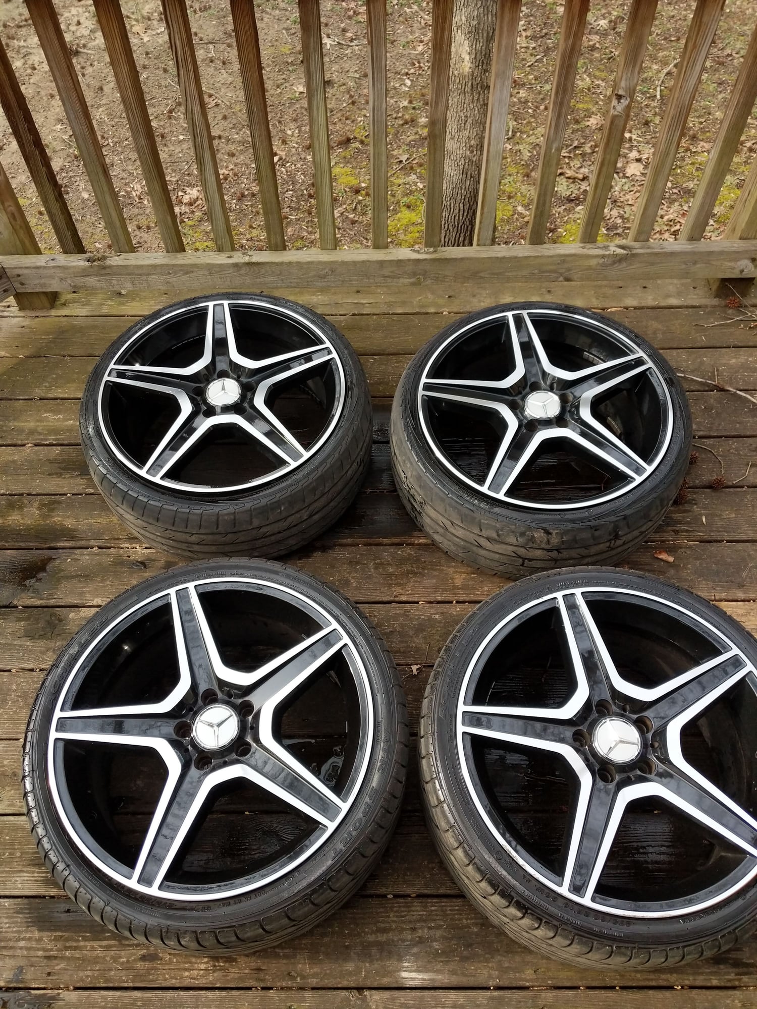 Wheels and Tires/Axles - 19" C63 AMG style Rims set (Staggered - with tires) - Used - 2010 to 2014 Mercedes-Benz E550 - Richmond, VA 23236, United States