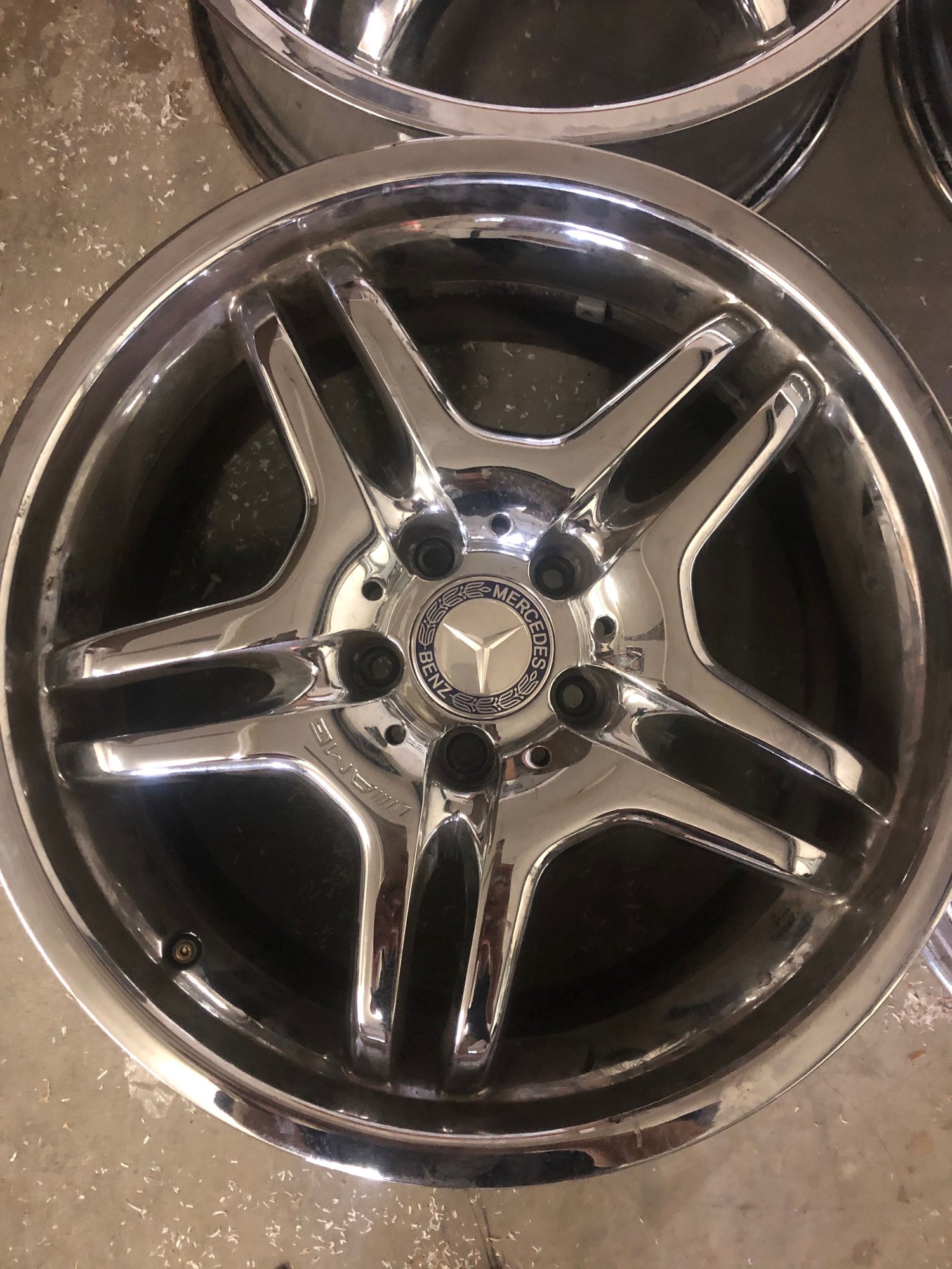 Wheels and Tires/Axles - AMG Double 5 Spoke Chrome Wheel Set off 2009 CLK - Used - 2006 to 2009 Mercedes-Benz CLK550 - Fort Lauderdale, FL 33304, United States