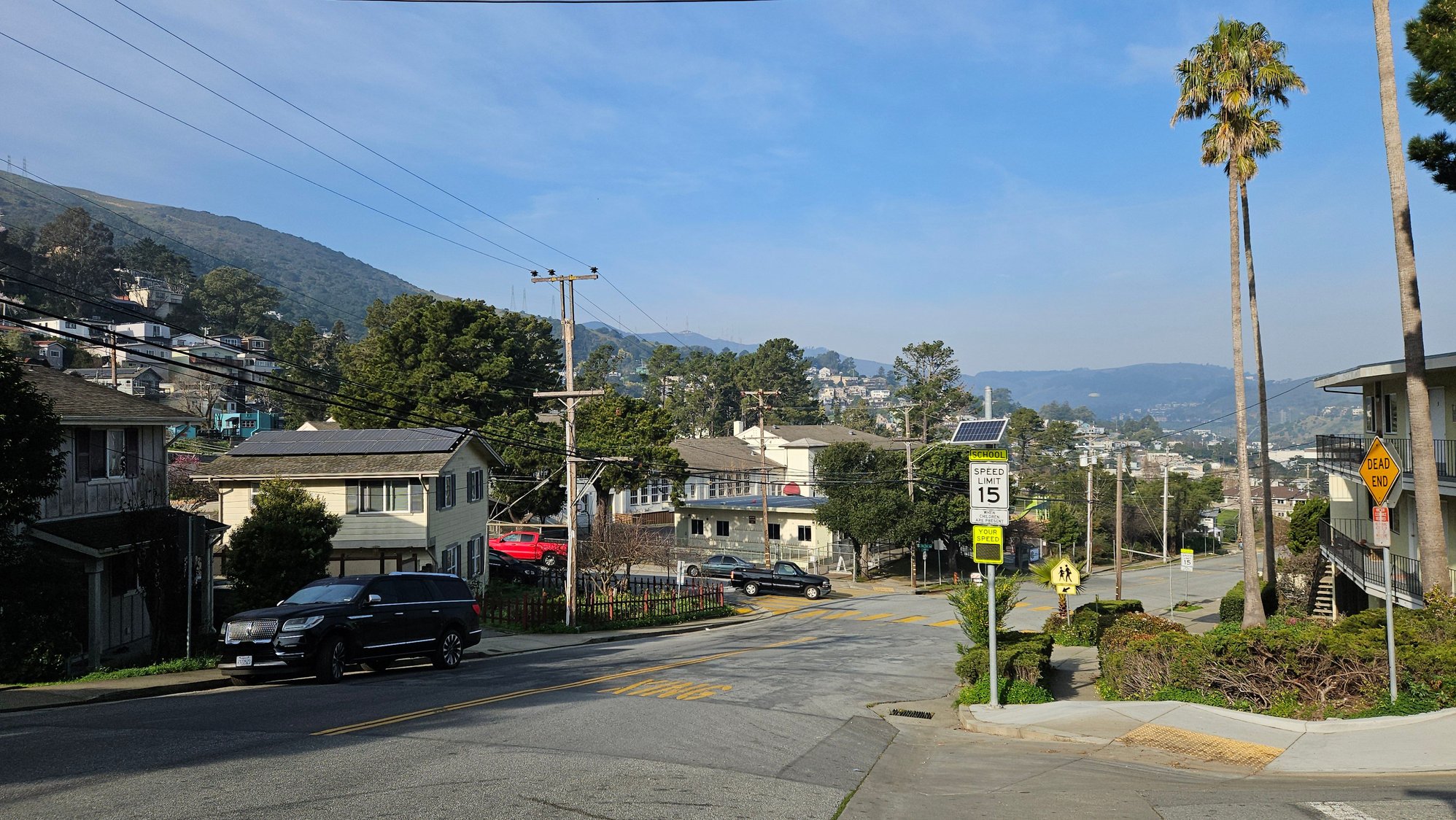 Driving California hills: engine loads vary a lot 