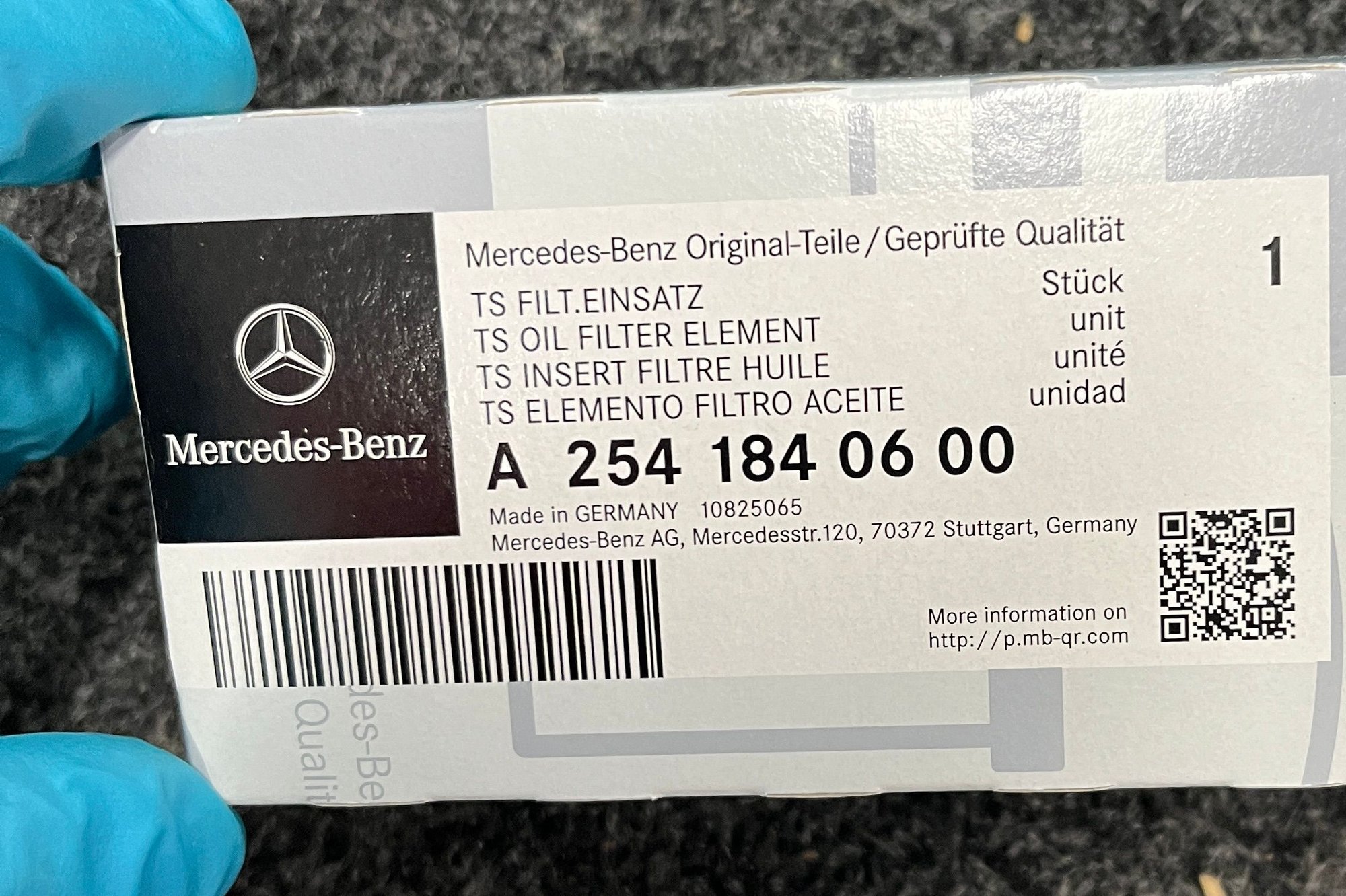 254-184-06-00 part number on replacement filter carton.