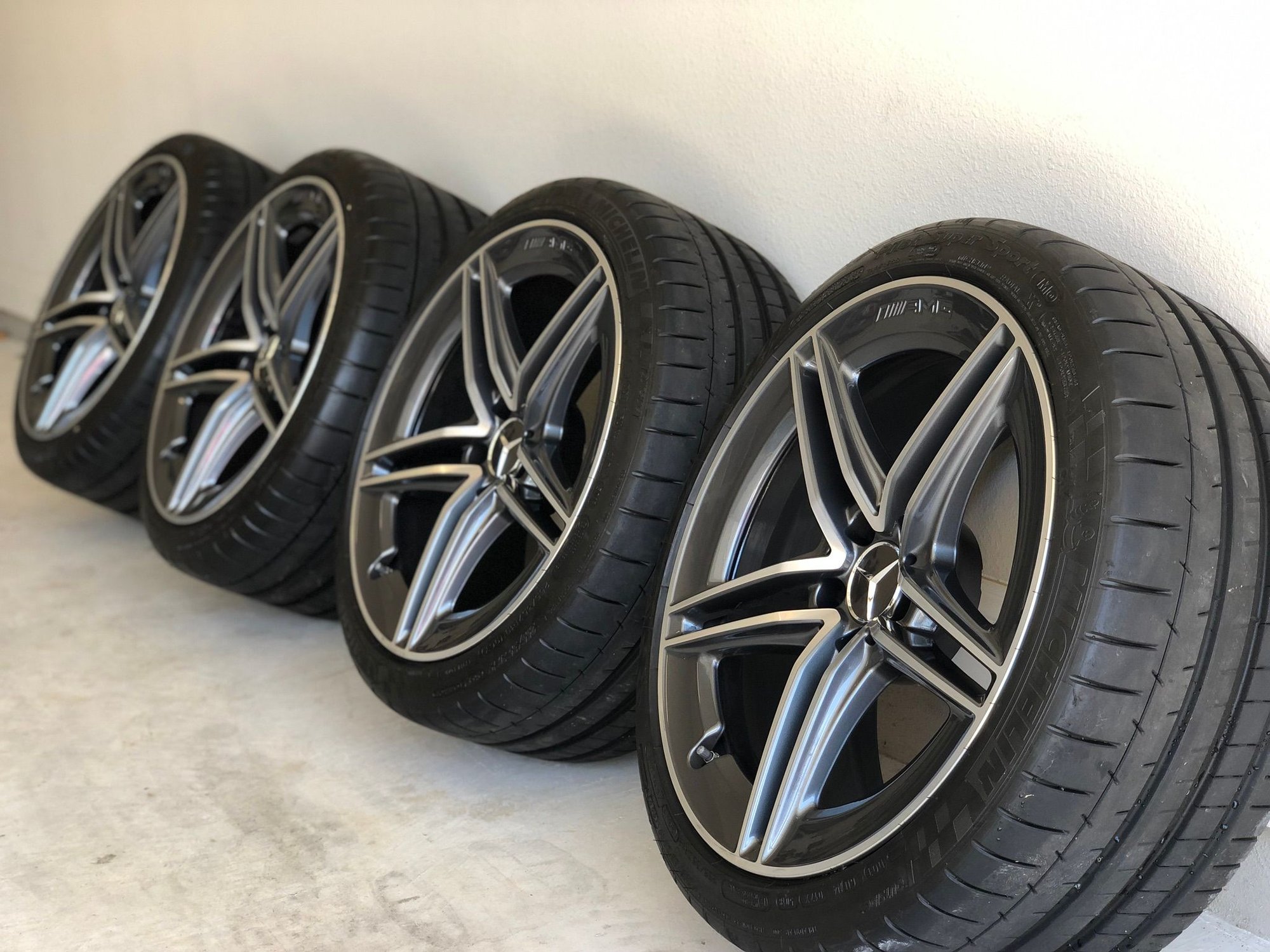 Wheels and Tires/Axles - OEM 2019 AMG C63S 5-Spoke Wheels with Michelin PSS Tires - New - 2019 to 2020 Mercedes-Benz C63 AMG S - Austin, TX 78739, United States