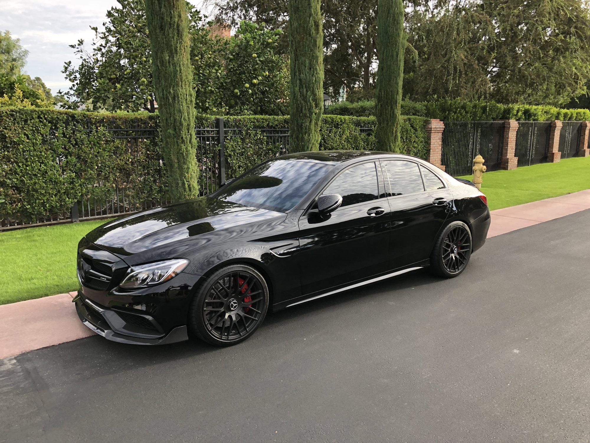 Wheels and Tires/Axles - 19" Mercedes-Benz AMG Forged Multi Spoke Powder Coated Black Wheels and Michelin PS4S - Used - 2008 to 2014 Mercedes-Benz C63 AMG - Scottsdale, AZ 85254, United States