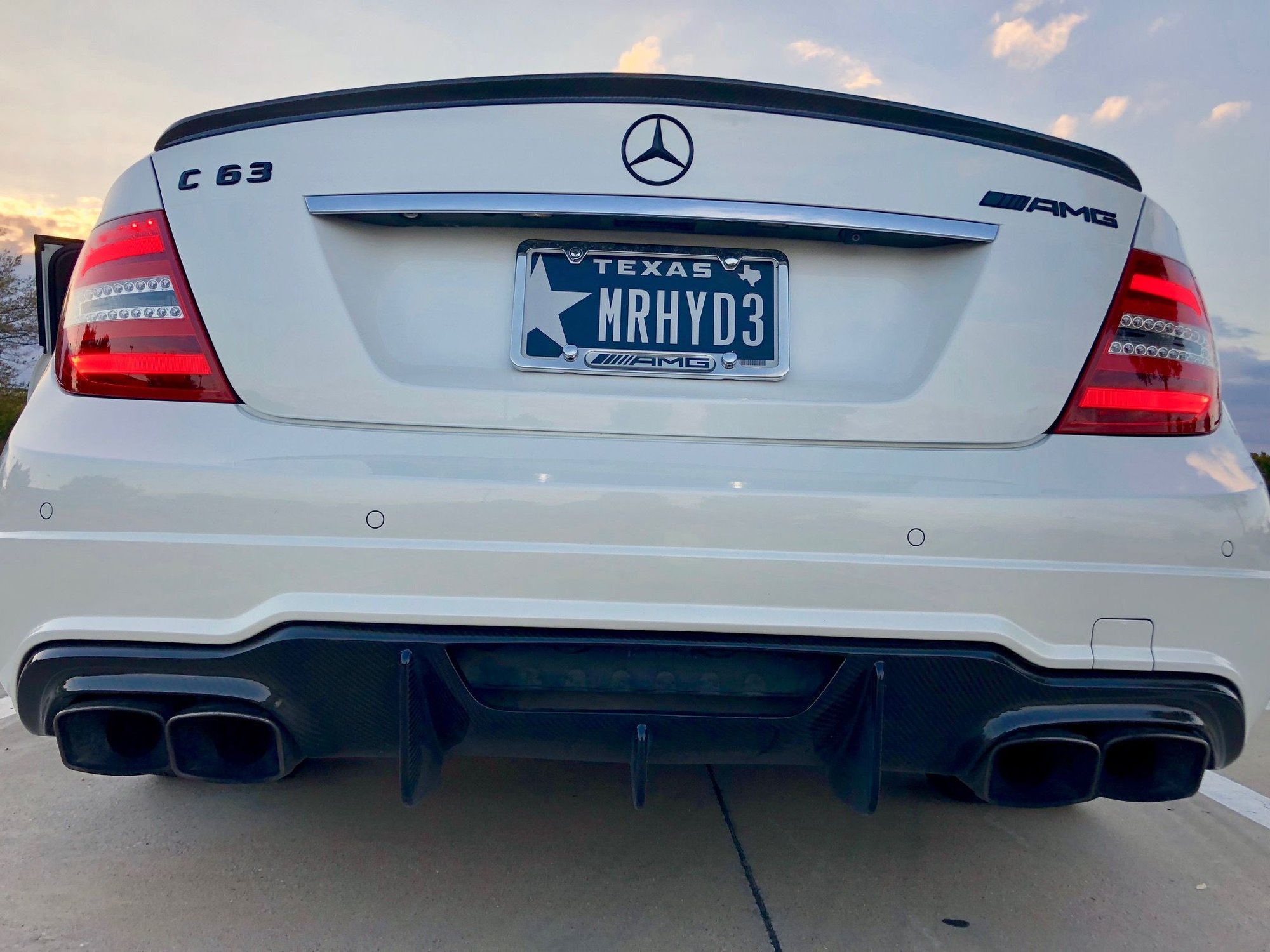 2012 Mercedes-Benz C63 AMG - FS - C63 AMG Coupe, P31, Diamond White, Loaded with nice upgrades - HRE Akrapovic - Used - VIN WDDGJ7HB1CF867960 - 49,000 Miles - 8 cyl - 2WD - Automatic - Coupe - White - Coppell, TX 75019, United States