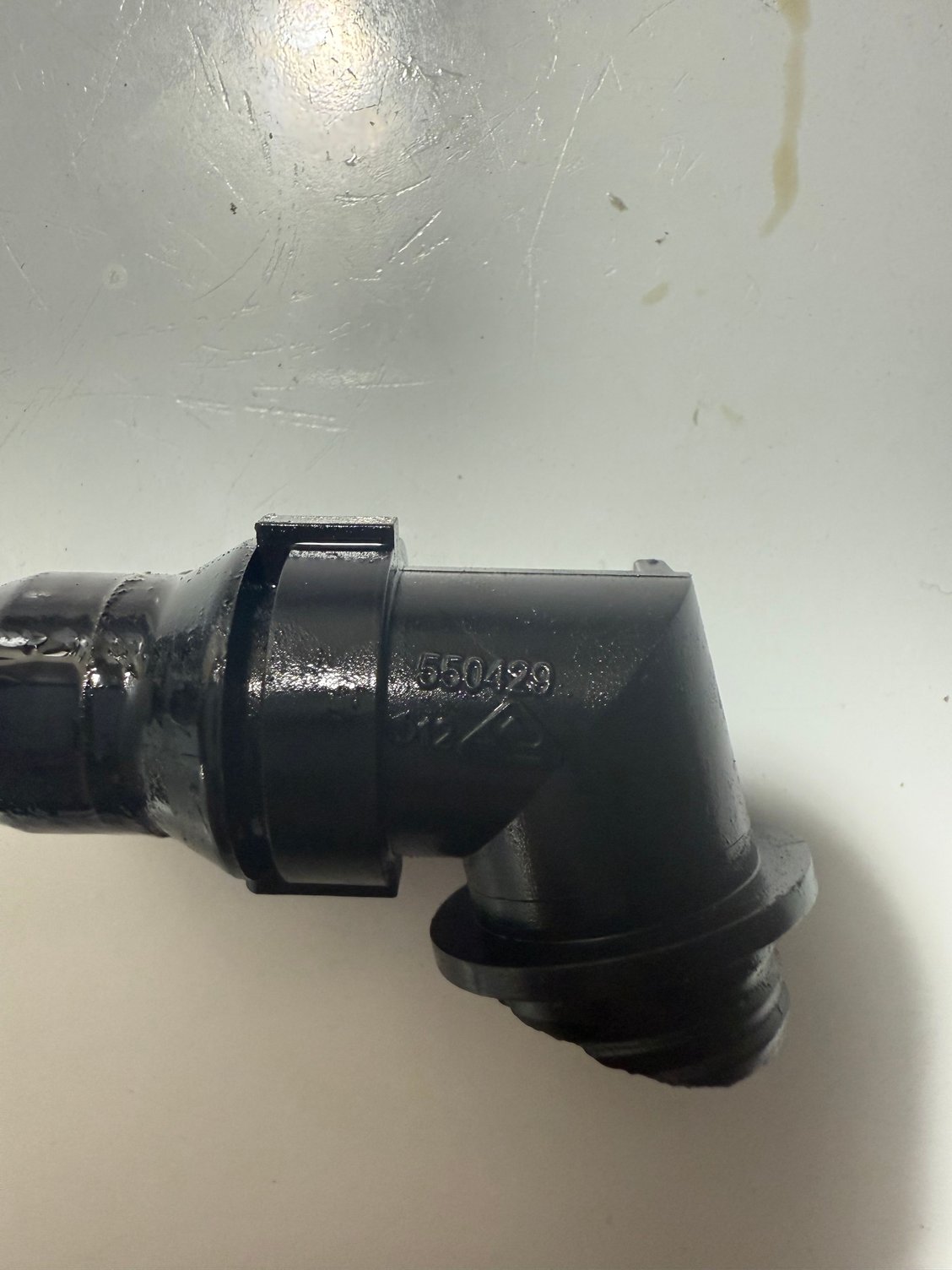 After pulling elbow connector out