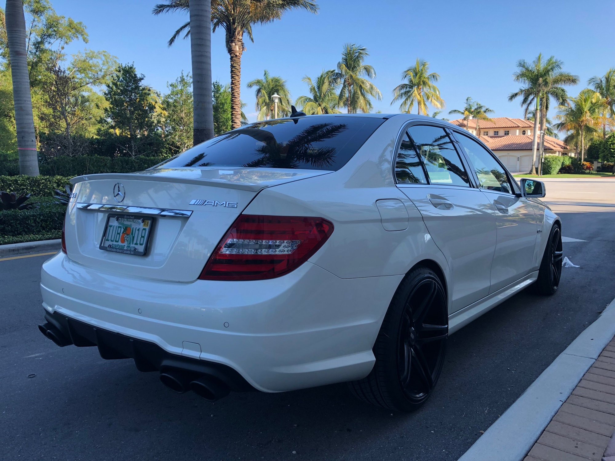 2012 Mercedes-Benz C63 AMG - 2012 C63 Diamond White/Black 43k miles - Used - VIN WDDGF7HB2CA730251 - 43,000 Miles - 8 cyl - Sedan - White - Boca Raton, FL 33487, United States