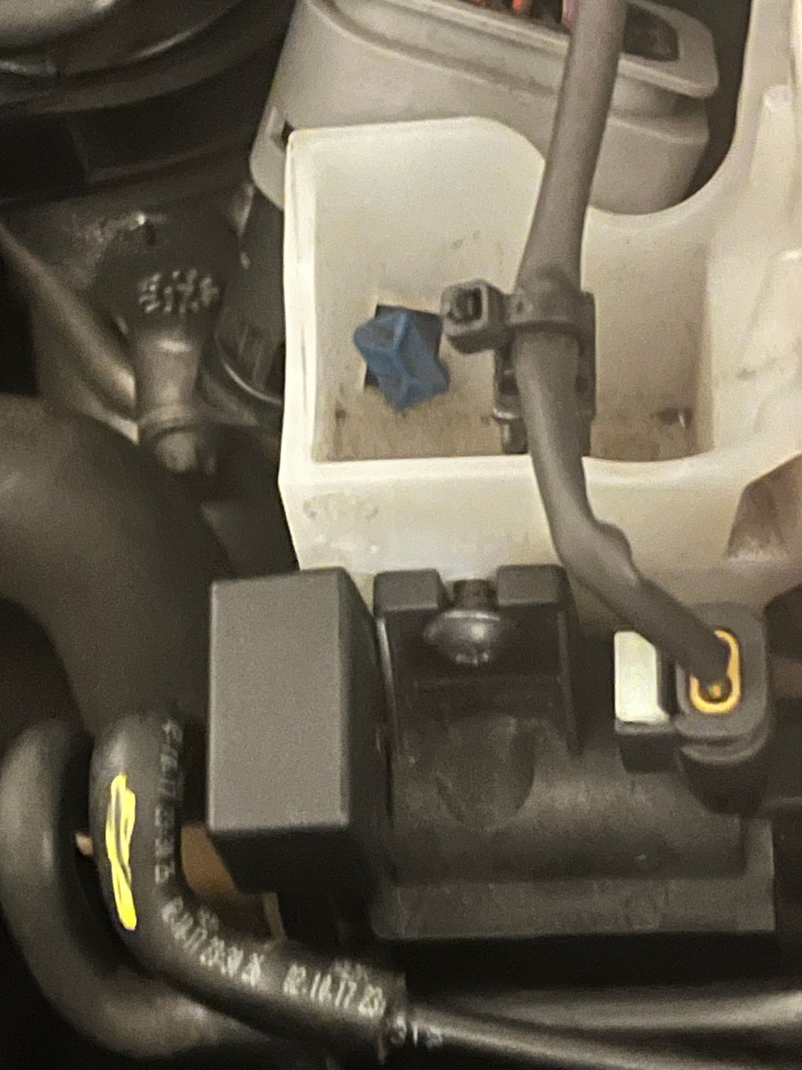 Close up of the valve. I painted one of the vacuum lines so that I didn�t get them confused when I reassembled 