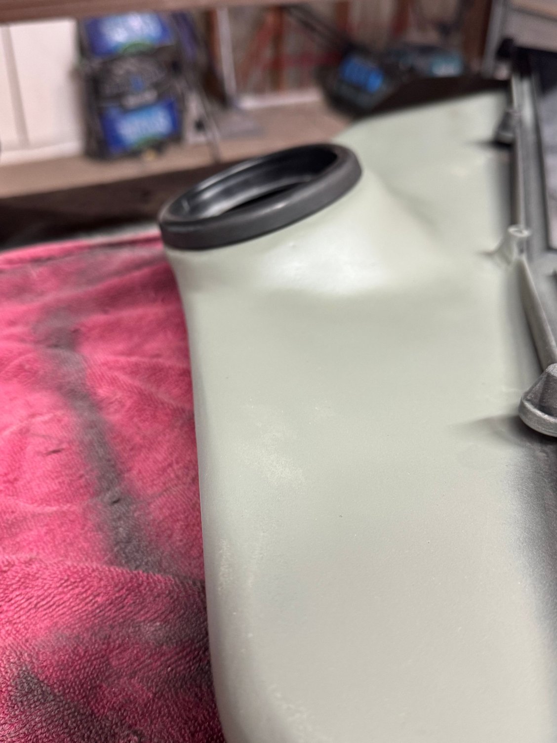 In primer so you can really see the difference compared to the oem box. 