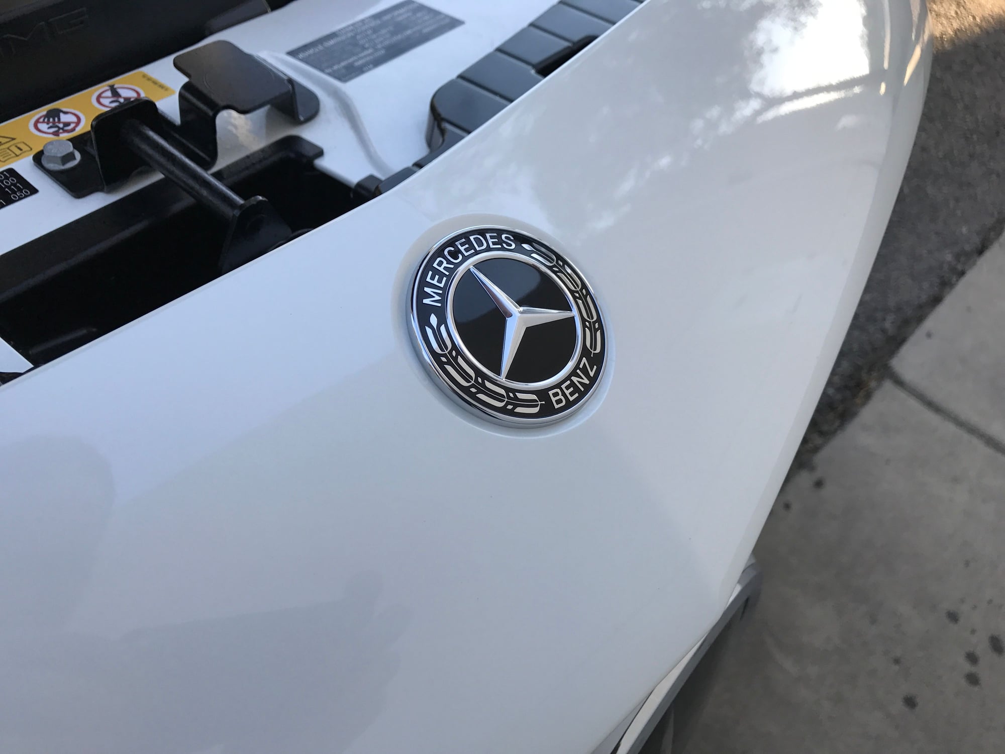 GT AMG Mercedes BLACK Star Emblem Rear Trunk Logo Badge GTS GTC
