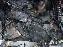 part of the passenger footwell wiring burn.