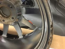 inside of rear wheel chrome damage