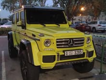 2x Mercedes-Benz G500 AMG 4x4² spotted in Dubai.