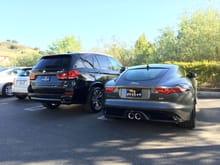 My buddies BMW X5 5.0 M-Sport, with my 2016 Jaguar F-Type S.