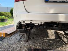 First test of exhaust tips