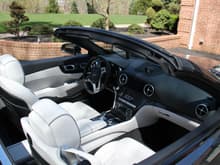 designo platinum white interior. This leather quality is outrageous. Not all that expensive on the SL because of the small interior