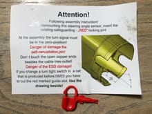 Install instructions and included locking pin