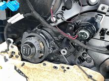 Focals in place with their pass filters secured in the door panel.