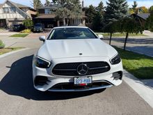 The brand new 2023 E-450 4-matic cabriolet.....notice the difference in the grill pattern between my old 2018 vs this 2023 cabriolet ?