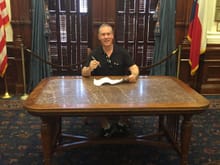 I signed some new legislature in the governors reception office.  