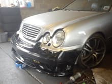 2007 CLK 55 AMG Front bumper to be grafted on.