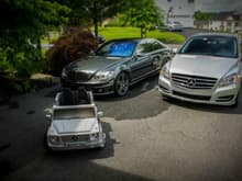 Cars in the driveway